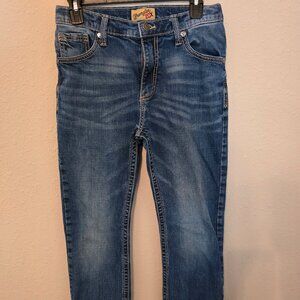 Wrangler 20X women's vintage 90s distressed denim jeans, size 16.